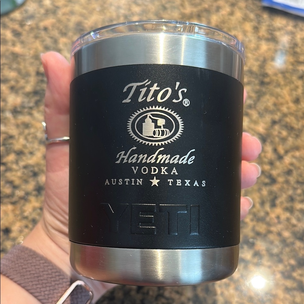 Tito's Vodka YETI Black Tumbler